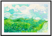 Vincent Van Gogh - Feld mit grünem Weizen Passepartout Rechteckig 100