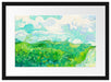 Vincent Van Gogh - Feld mit grünem Weizen Passepartout Rechteckig 40