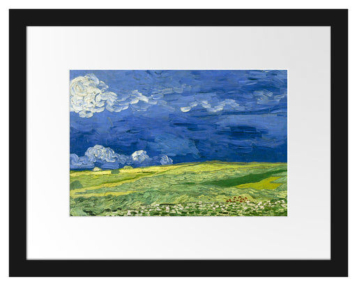 Vincent Van Gogh - Weizenfeld unter Gewitterwolken Passepartout Rechteckig 30