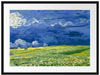 Vincent Van Gogh - Weizenfeld unter Gewitterwolken Passepartout Rechteckig 80