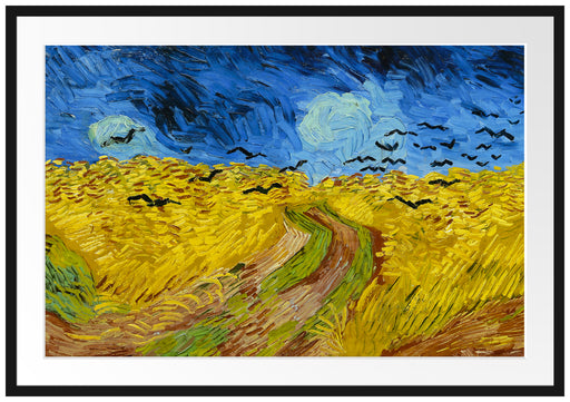 Vincent Van Gogh - Weizenfeld mit Krähen Passepartout Rechteckig 100