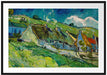 Vincent Van Gogh - Strohgedeckte Landhäuser Passepartout Rechteckig 100