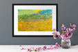 Vincent Van Gogh - Landschaft mit Weizenhaufen Passepartout Dateil Rechteckig