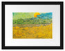 Vincent Van Gogh - Landschaft mit Weizenhaufen Passepartout Rechteckig 30