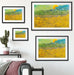 Vincent Van Gogh - Landschaft mit Weizenhaufen Passepartout Wohnzimmer Rechteckig