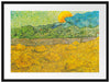 Vincent Van Gogh - Landschaft mit Weizenhaufen Passepartout Rechteckig 80