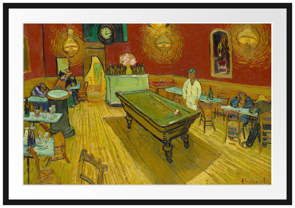 Vincent Van Gogh - Das Nachtcafé in Arles Passepartout Rechteckig 100
