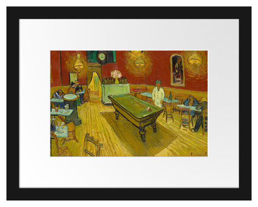 Vincent Van Gogh - Das Nachtcafé in Arles Passepartout Rechteckig 30
