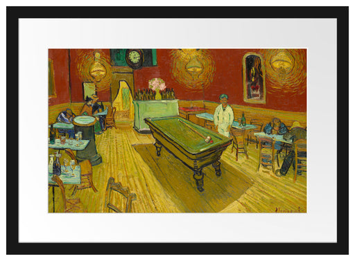Vincent Van Gogh - Das Nachtcafé in Arles Passepartout Rechteckig 40