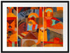 Paul Klee - Tempelgärten Passepartout Rechteckig 80