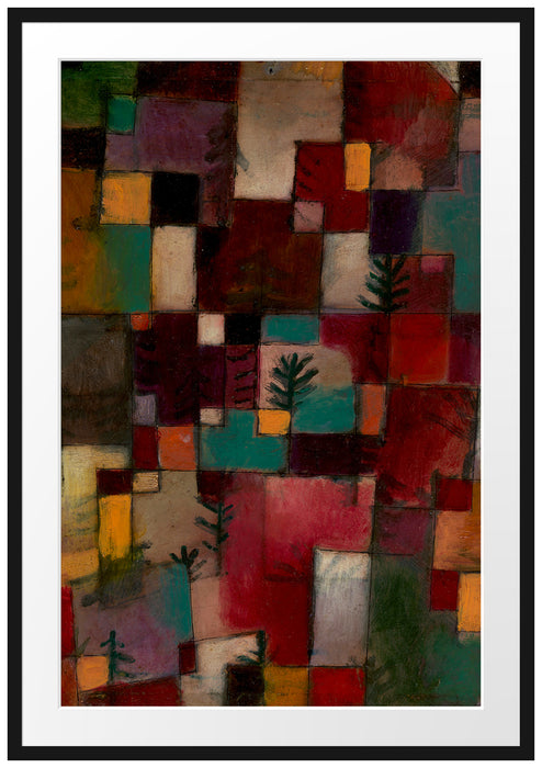 Paul Klee - Rotgrüne und Violett-gelbe Rhythmen Passepartout Rechteckig 100