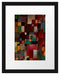 Paul Klee - Rotgrüne und Violett-gelbe Rhythmen Passepartout Rechteckig 30