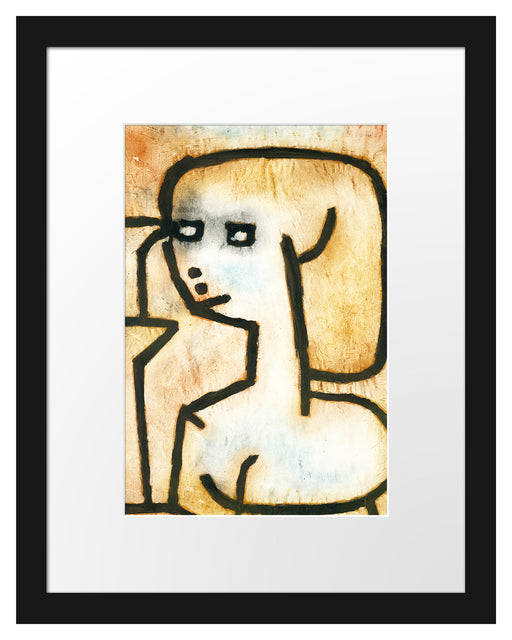 Paul Klee - Mädchen in Trauer Passepartout Rechteckig 30
