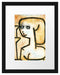 Paul Klee - Mädchen in Trauer Passepartout Rechteckig 30
