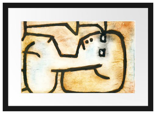Paul Klee - Mädchen in Trauer Passepartout Rechteckig 40