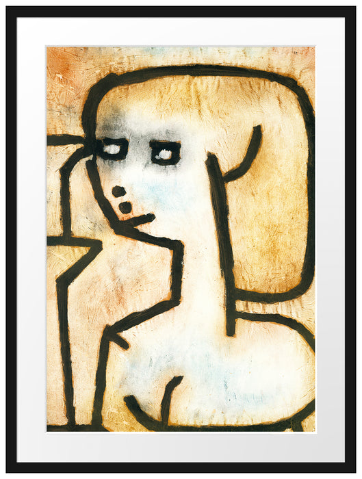 Paul Klee - Mädchen in Trauer Passepartout Rechteckig 80