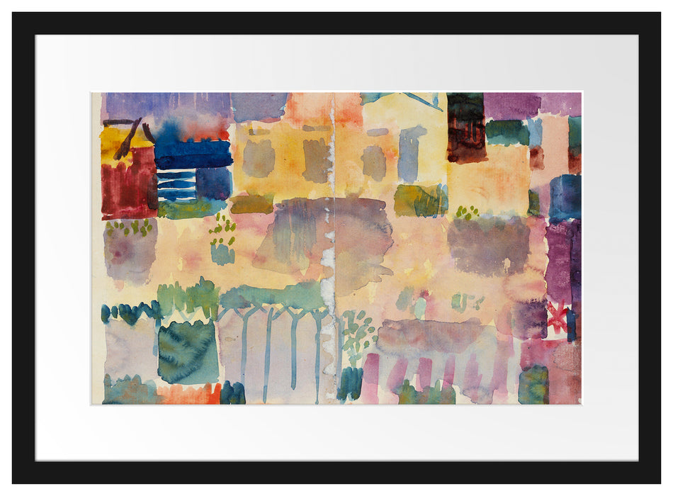 Paul Klee - Garten in St. Germain Passepartout Rechteckig 40