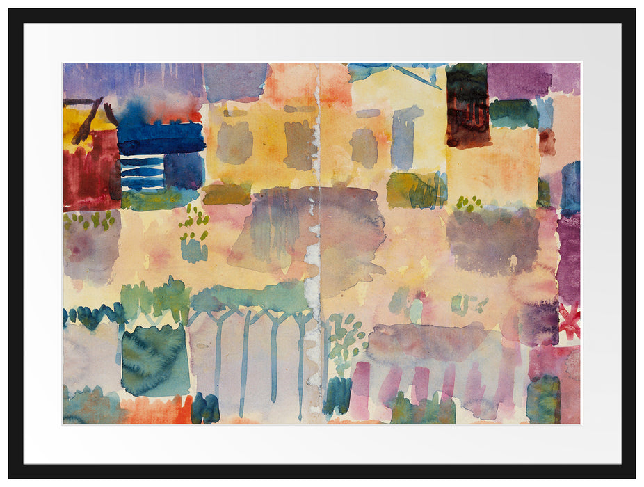 Paul Klee - Garten in St. Germain Passepartout Rechteckig 80