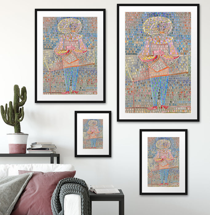 Paul Klee - Junge im schicken Gewand Passepartout Wohnzimmer Rechteckig
