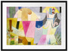 Paul Klee - Schwarze Säulen in der Landschaft Passepartout Rechteckig 80