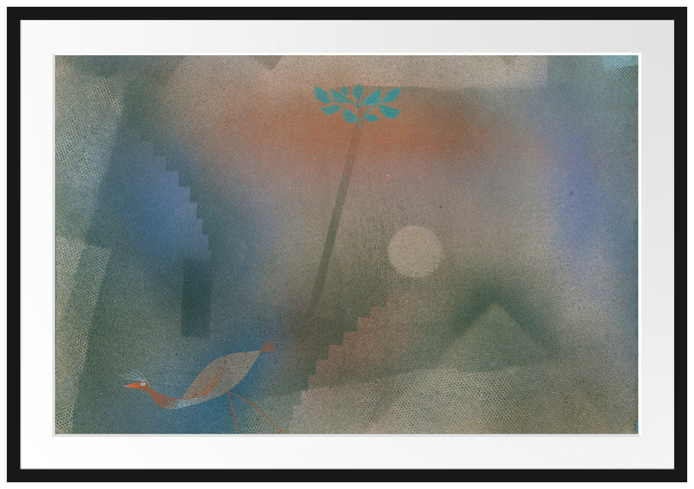 Paul Klee - Abwandernder Vogel Passepartout Rechteckig 100