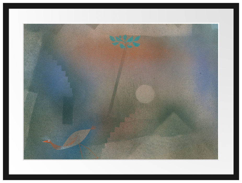 Paul Klee - Abwandernder Vogel Passepartout Rechteckig 80