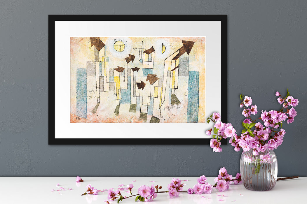 Paul Klee - Wandbild aus dem Tempel der Sehnsucht Passepartout Dateil Rechteckig