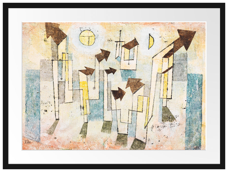 Paul Klee - Wandbild aus dem Tempel der Sehnsucht Passepartout Rechteckig 80
