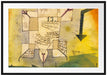 Paul Klee - Abstürzender Vogel Passepartout Rechteckig 100
