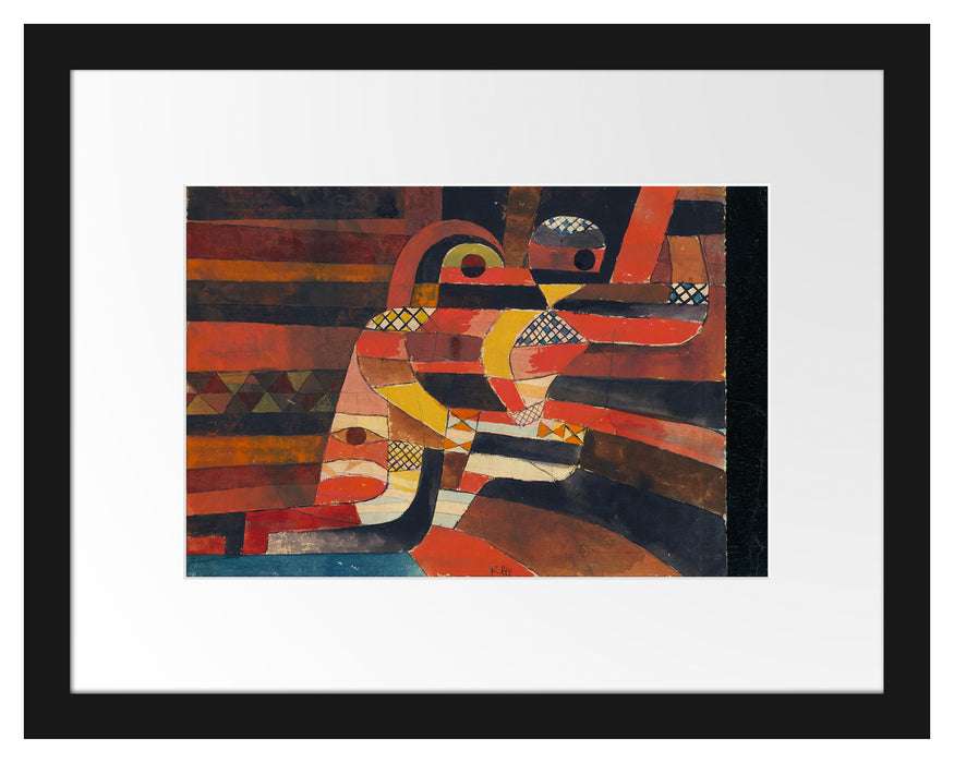 Pixxprint Paul Klee - Liebespaar, im Galerie-Passepartout Bilderrahmen