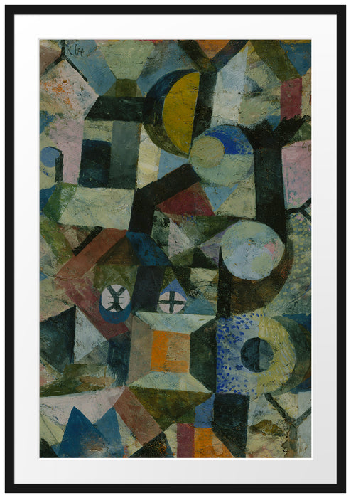 Paul Klee - Komposition mit dem gelben Halbmond Passepartout Rechteckig 100