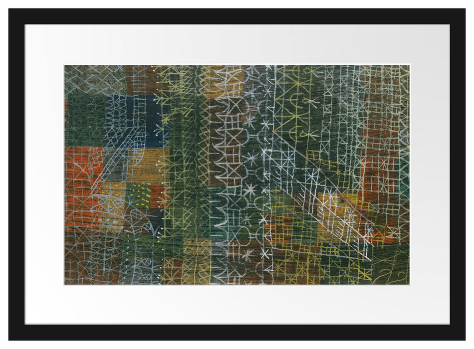 Paul Klee - Struktural I Passepartout Rechteckig 40