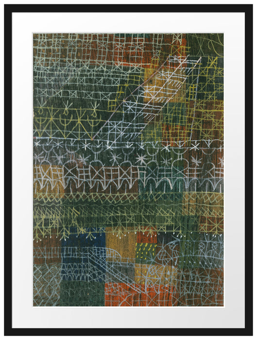 Paul Klee - Struktural I Passepartout Rechteckig 80