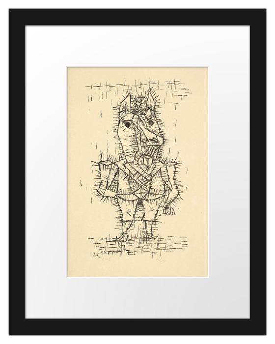 Pixxprint Paul Klee - Ass Esel, im Galerie-Passepartout Bilderrahmen