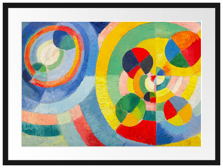 Robert Delaunay - Zirkuläre Formen Passepartout Rechteckig 80