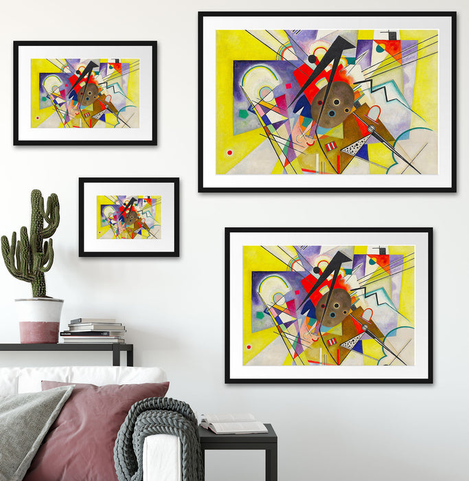 Wassily Kandinsky - Gelbe Begleitung Passepartout Wohnzimmer Rechteckig