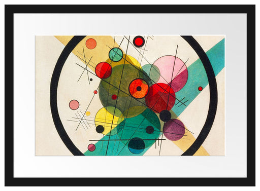 Wassily Kandinsky - Kreise in einem Kreis Passepartout Rechteckig 40