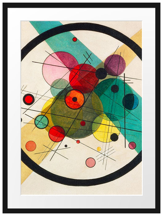 Wassily Kandinsky - Kreise in einem Kreis Passepartout Rechteckig 80