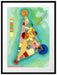 Wassily Kandinsky - Bunt im Dreieck Passepartout Rechteckig 80