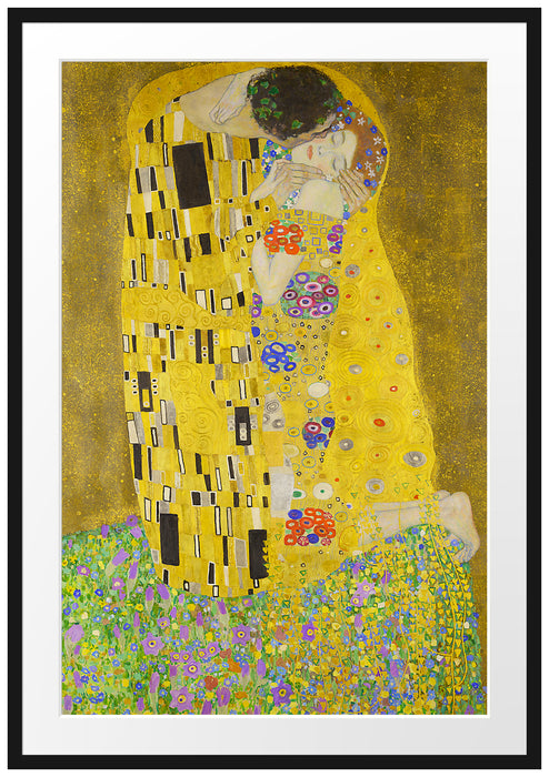 Gustav Klimt - Der Kuss Passepartout Rechteckig 100
