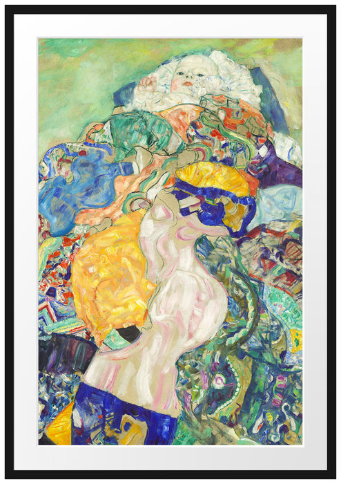 Gustav Klimt - Baby Wiege Passepartout Rechteckig 100