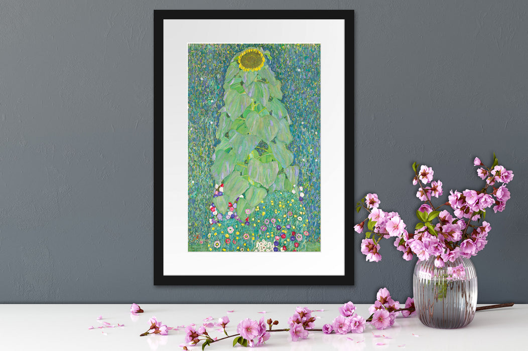 Gustav Klimt - Die Sonnenblume Passepartout Dateil Rechteckig