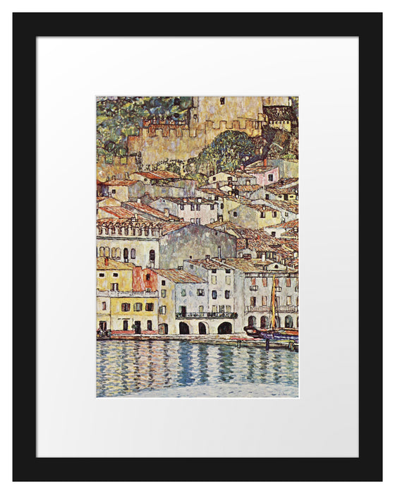 Gustav Klimt - Malcesine am Gardasee Passepartout Rechteckig 30