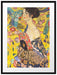 Gustav Klimt - Frau mit Fächer Passepartout Rechteckig 80