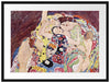 Gustav Klimt - Die Jungfrau Passepartout Rechteckig 80