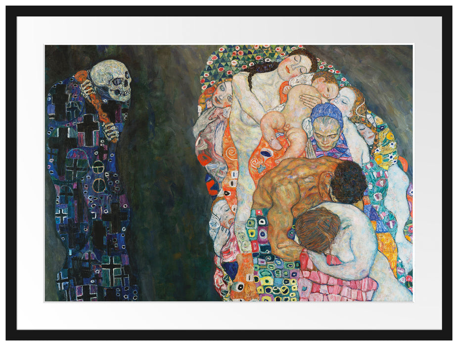 Gustav Klimt - Tod und Leben- Passepartout Rechteckig 80