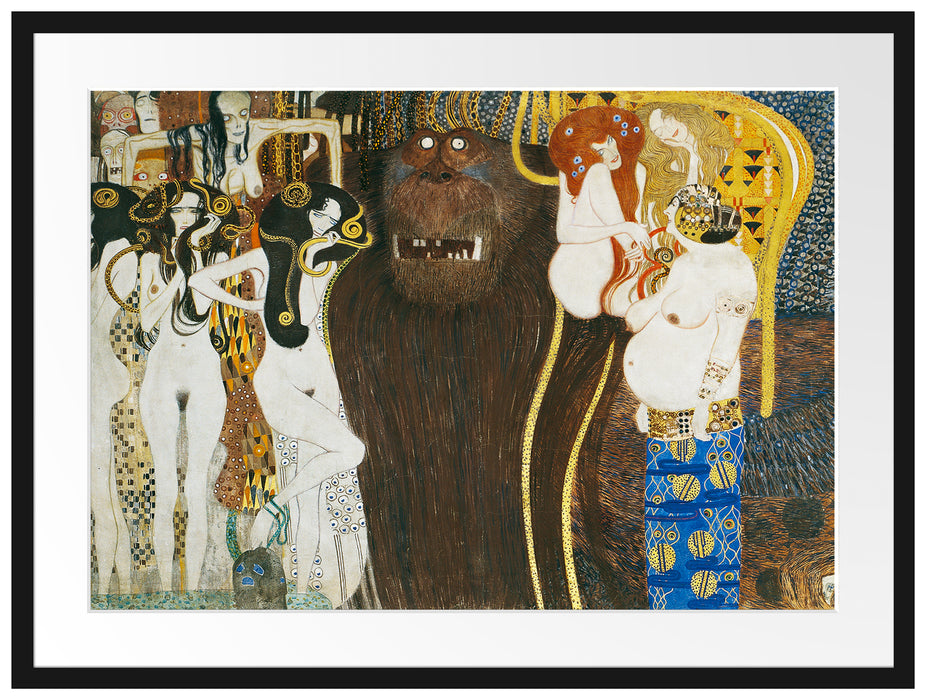 Gustav Klimt - Beethovenfries Passepartout Rechteckig 80