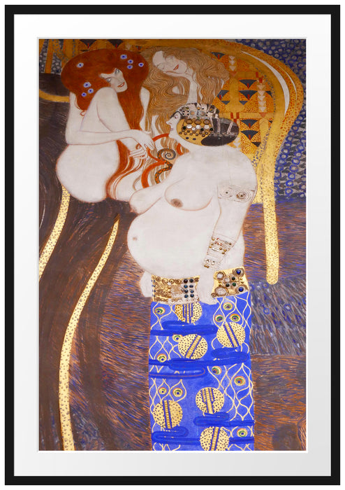 Gustav Klimt - Beethovenfriesrechter Teil Passepartout Rechteckig 100