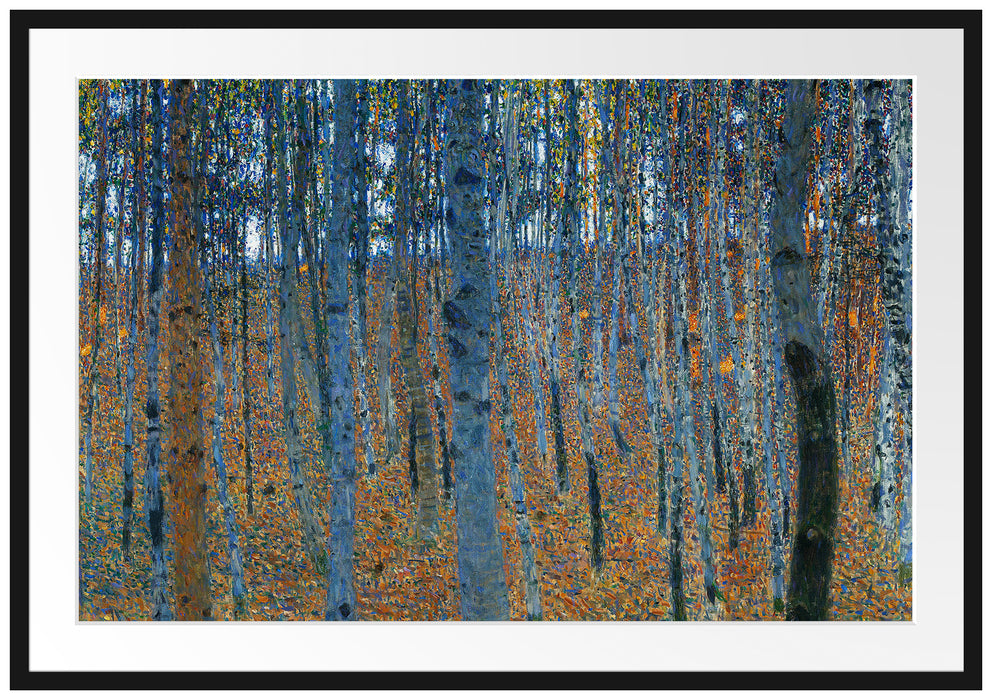 Gustav Klimt - Buchenwald I Passepartout Rechteckig 100