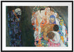 Gustav Klimt - Tod und Leben Passepartout Rechteckig 100